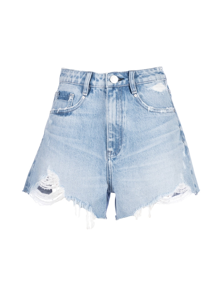 Jane High Rise Long Short (Noteworthy Wash)