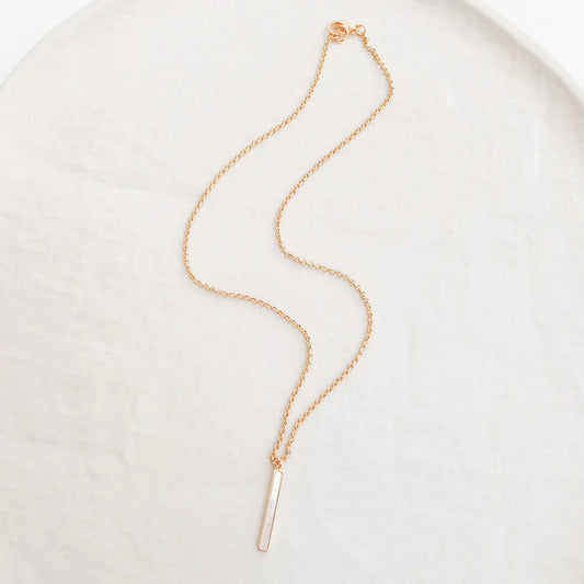 Going Out Tonight Dainty Shell Bar Necklace