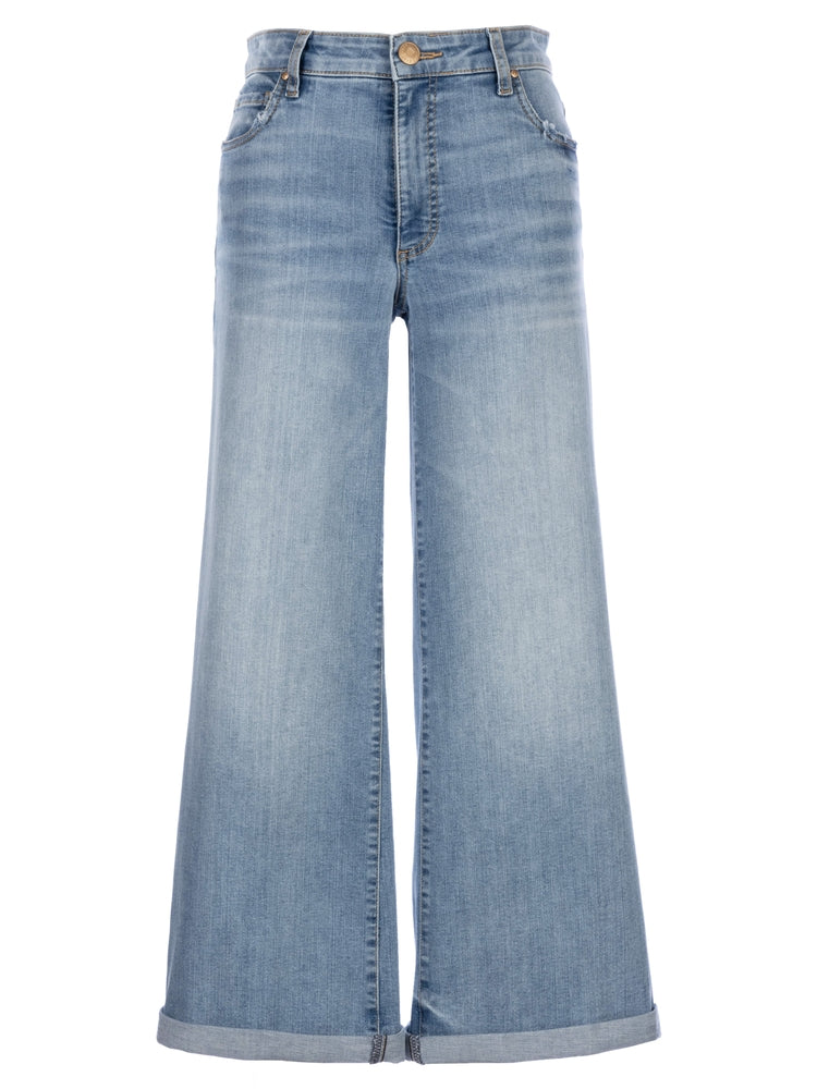 Meg Mid Rise Wide Leg Jean (Check Wash)