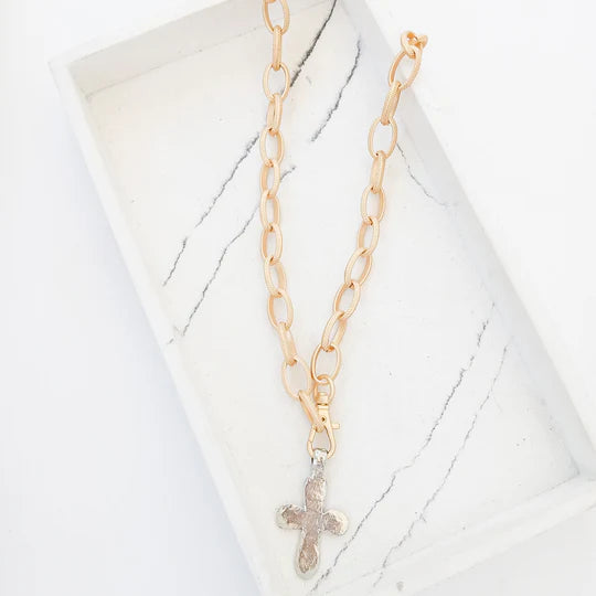 It All Works Out Cross Necklace