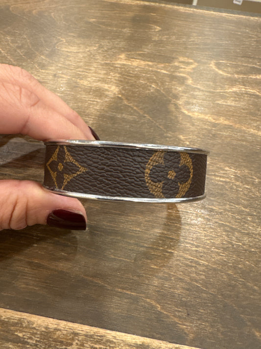 Upcycled LV Cuff Bracelet