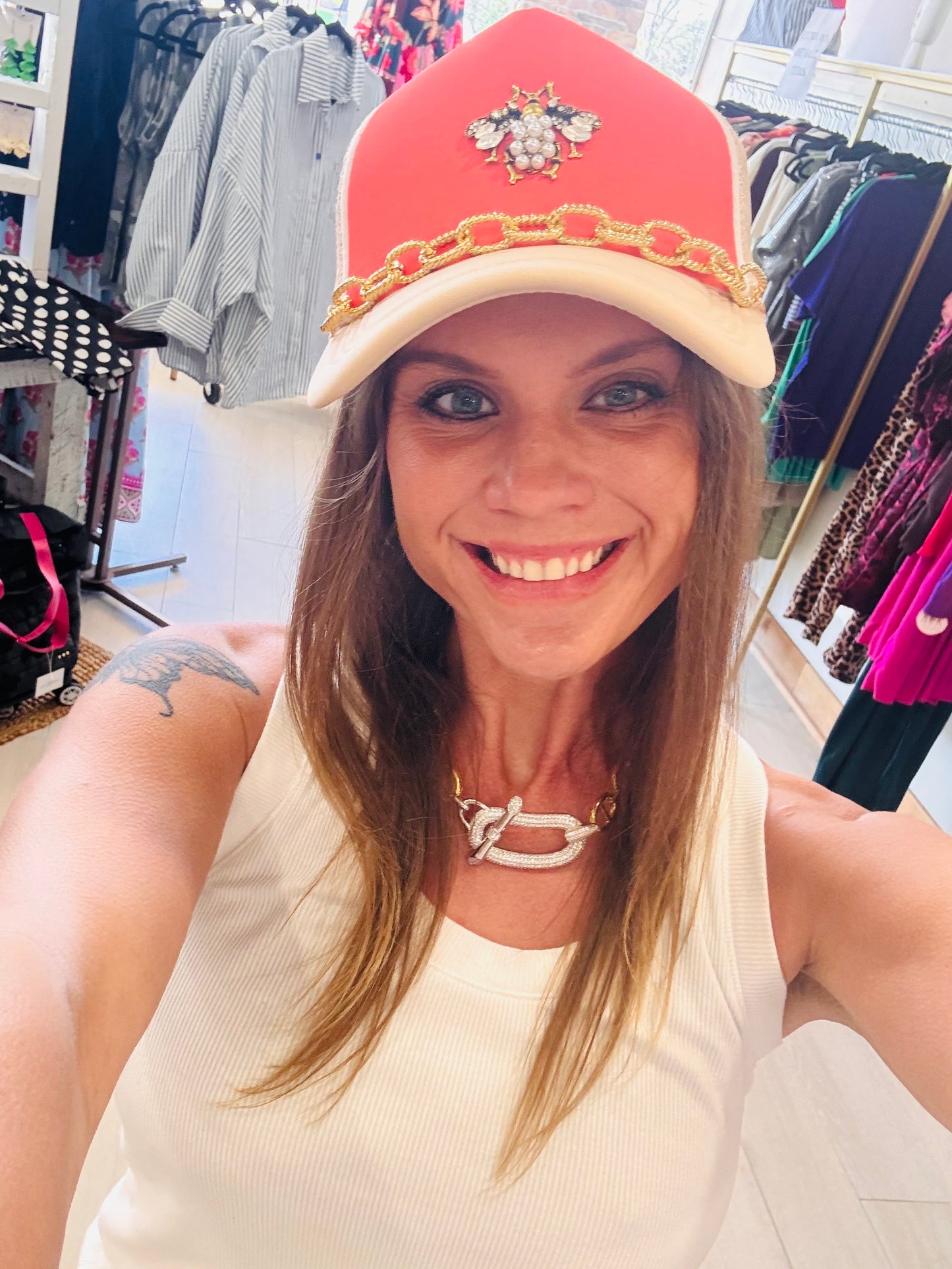 Coral Queen Bee Trucker