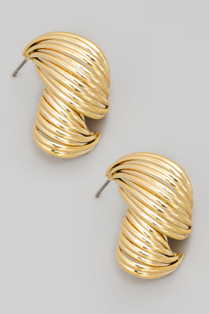 Seasons of Change Multi Row Twist Metallic Earrings