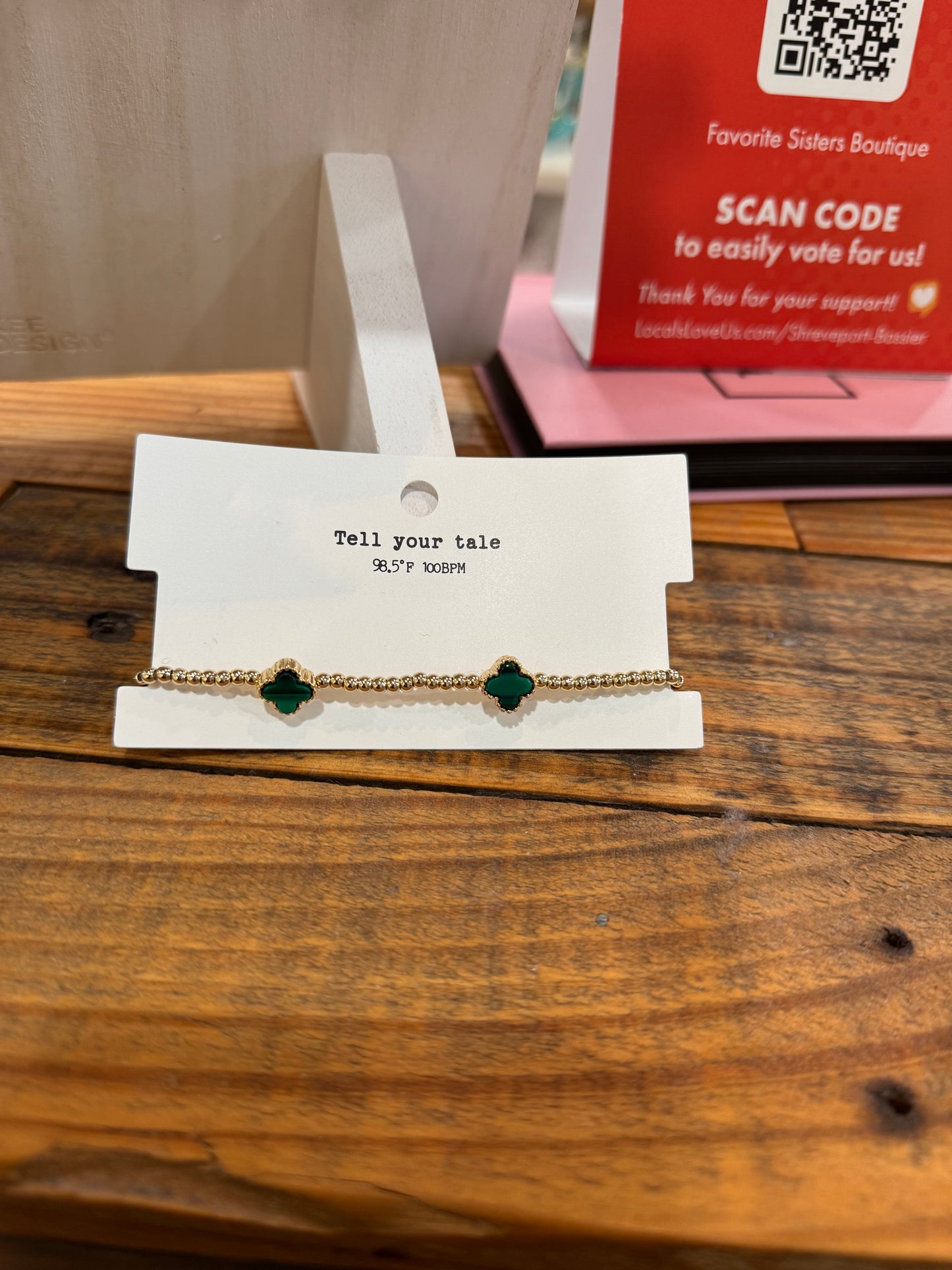 Green Charm Bracelet