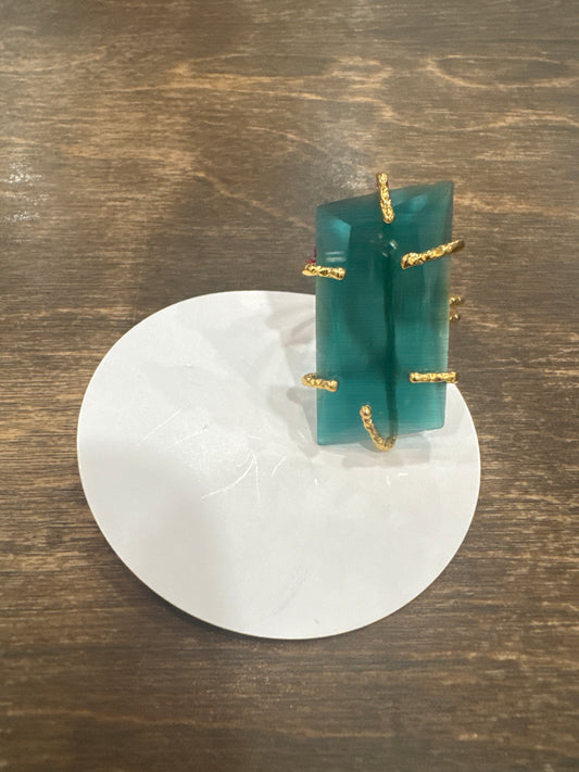 The Rita LUXE Rectangle Stone Ring