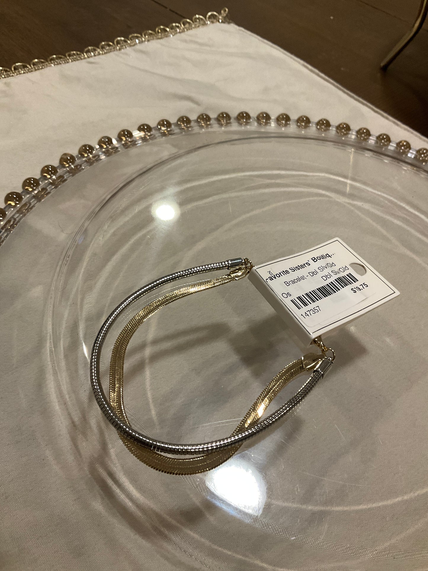 Gold and silver bracelet