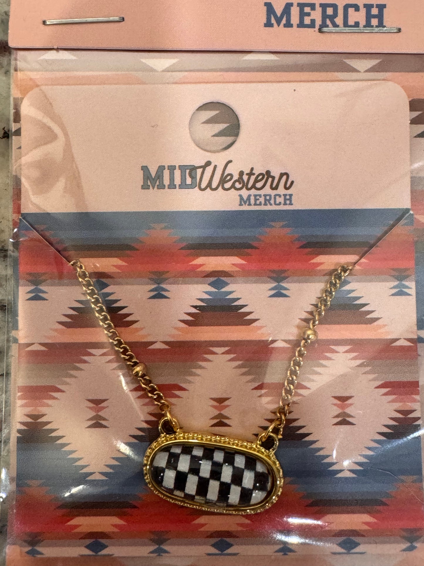Check Mate Charm Necklace 🖤