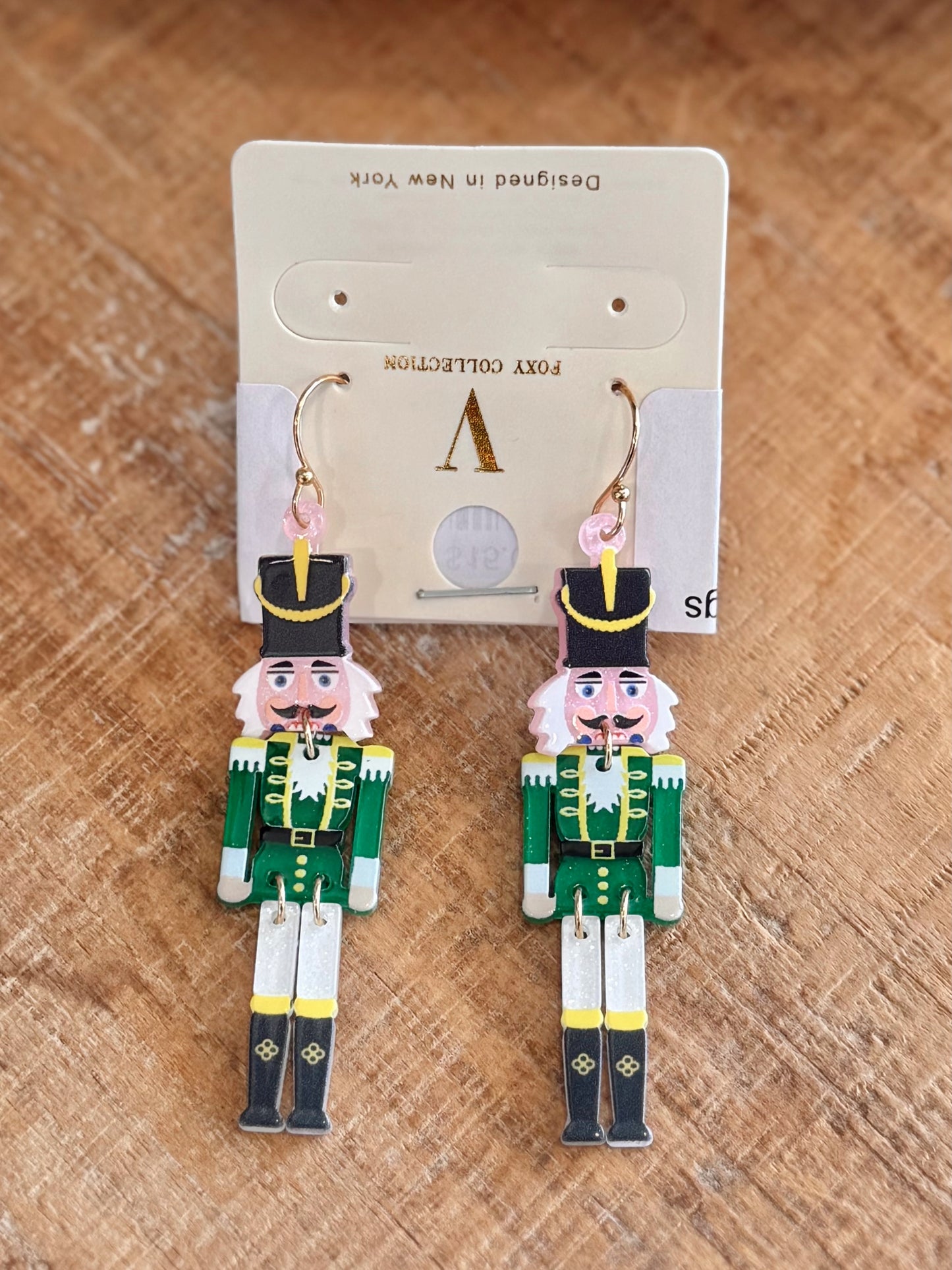 Emerald Nutcracker Earrings