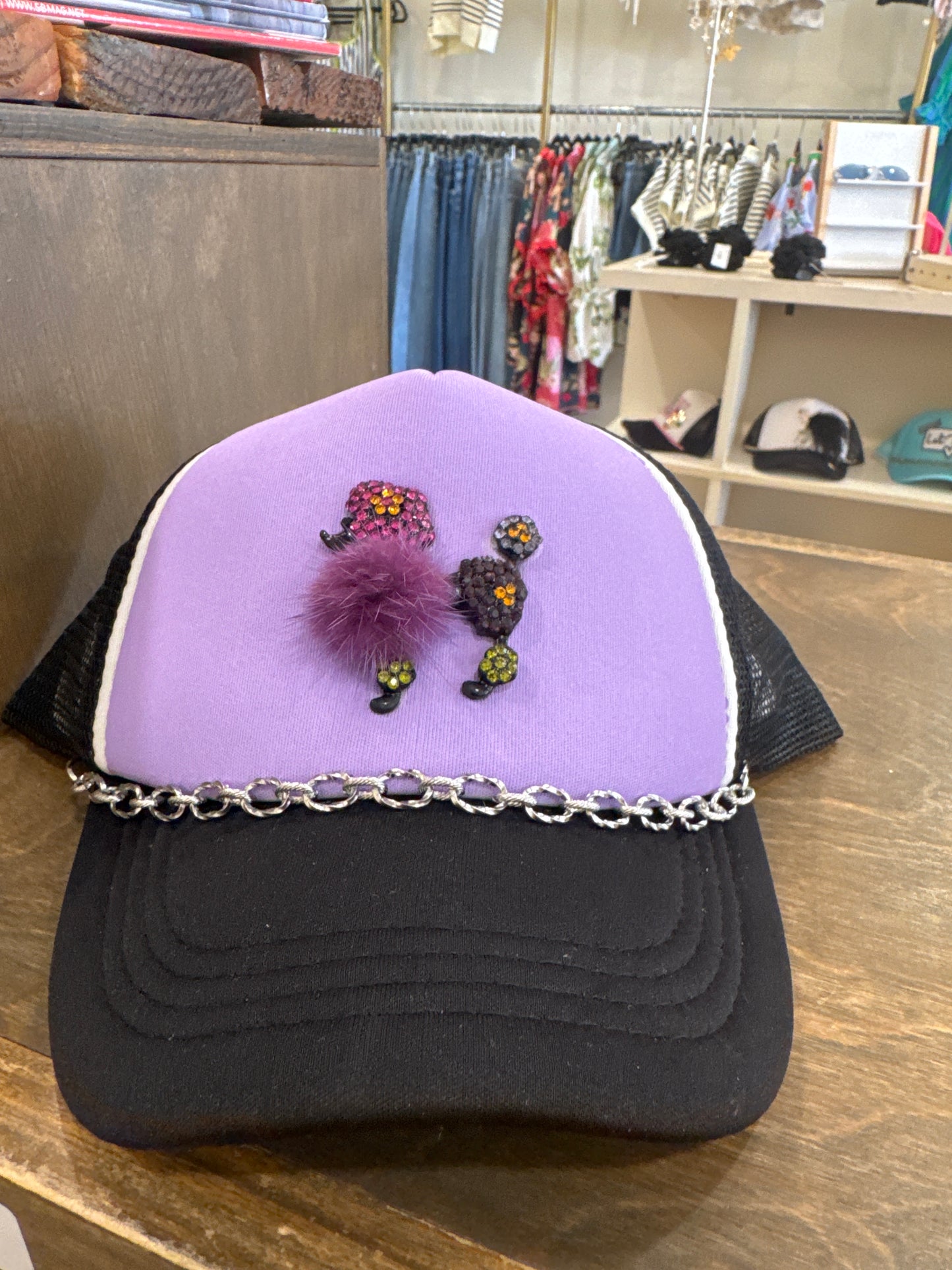Glam Poodle Trucker Hat-kids