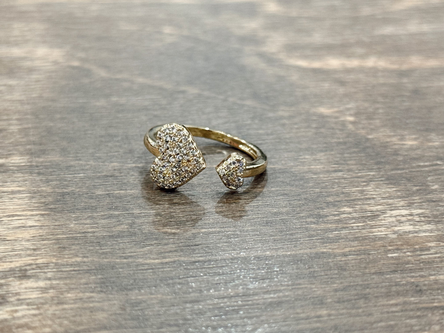 Double Heart Sparkle Ring