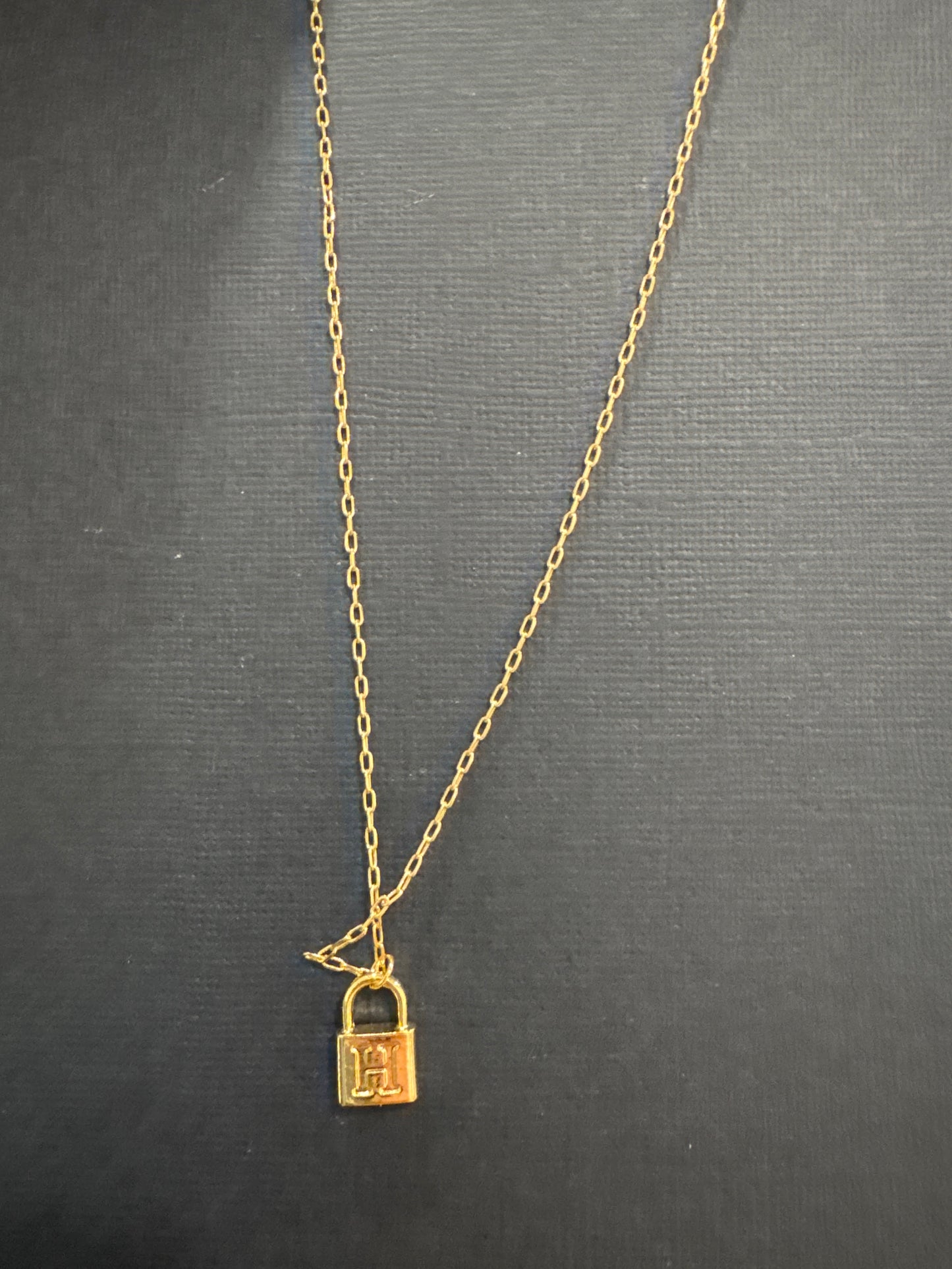 Gold Lock Necklace