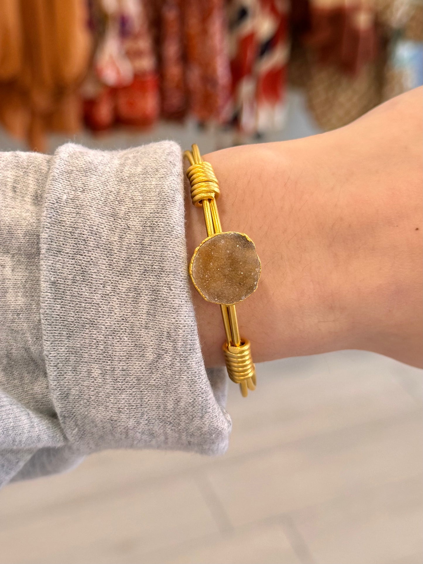 Delynn LUXE Druzy Wrapped Cuff