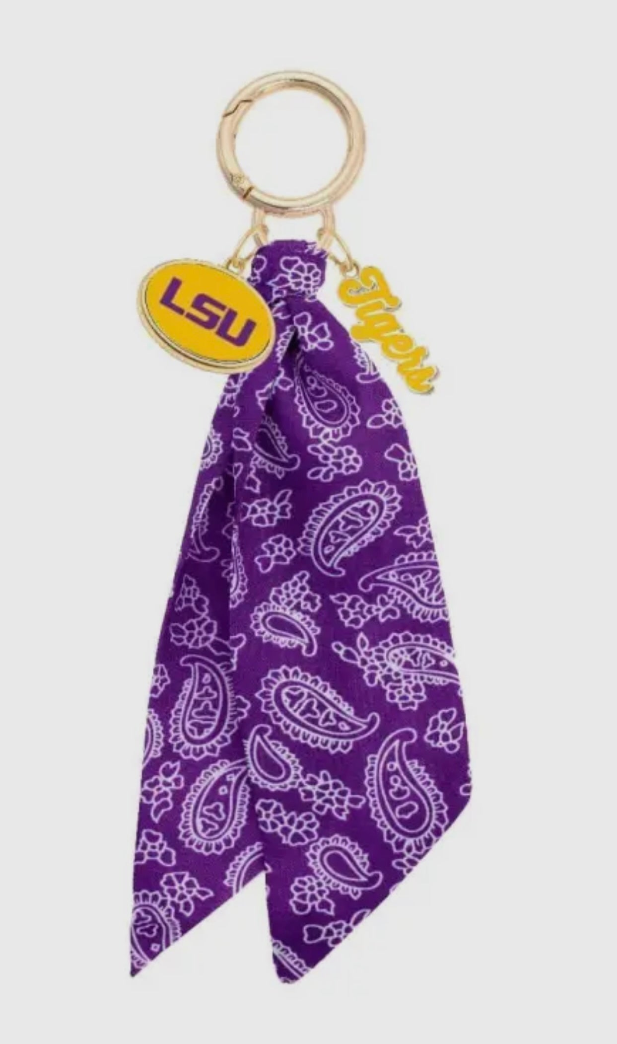 LSU Tigers Logo Bandana Bag Charm