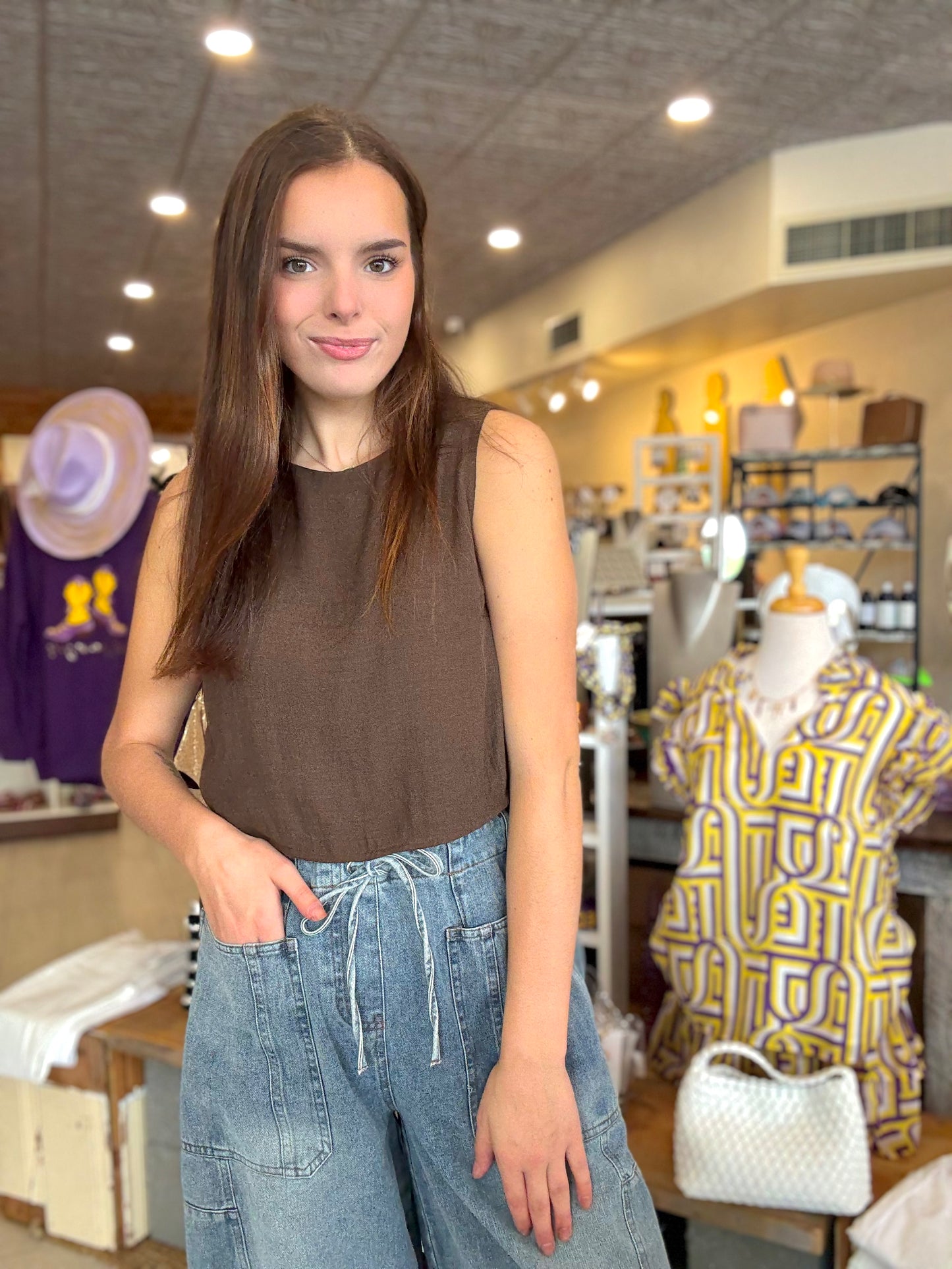 Marie Side Tie Crop