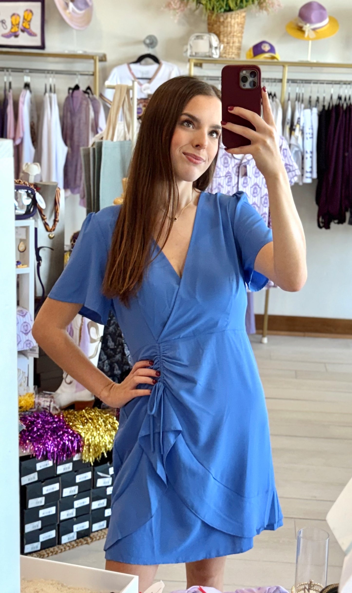 Twist of Blue Dress