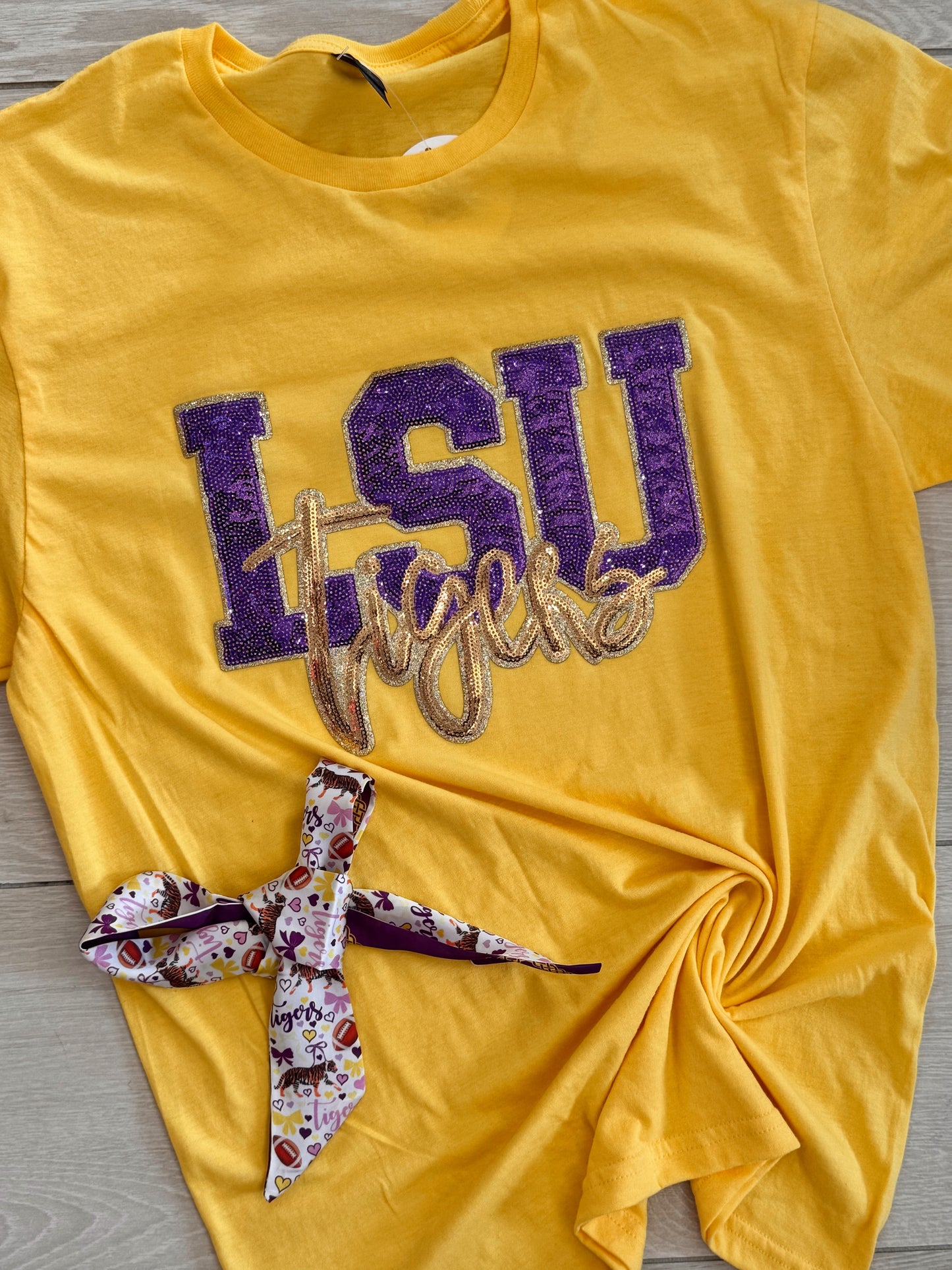 SEQUIN LSU TSHIRT