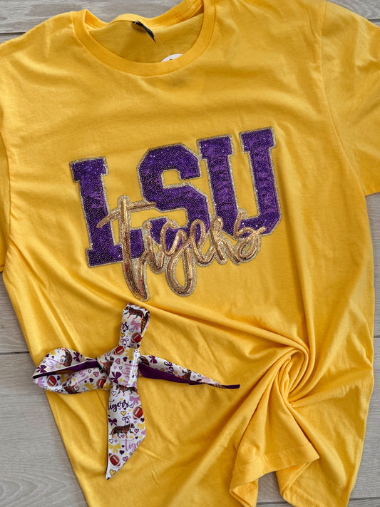 SEQUIN LSU TSHIRT