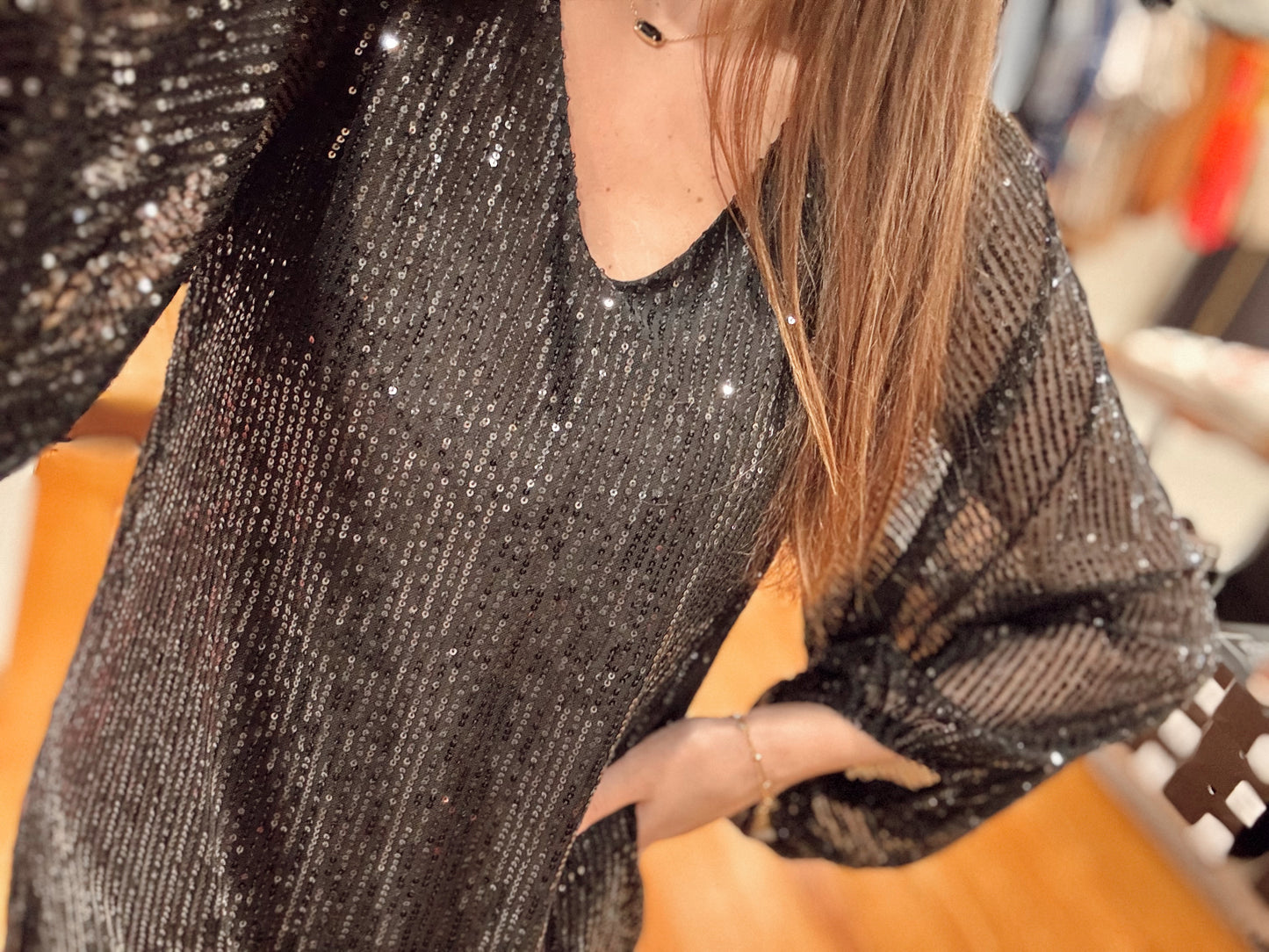 Midnight Spark Sequin Dress