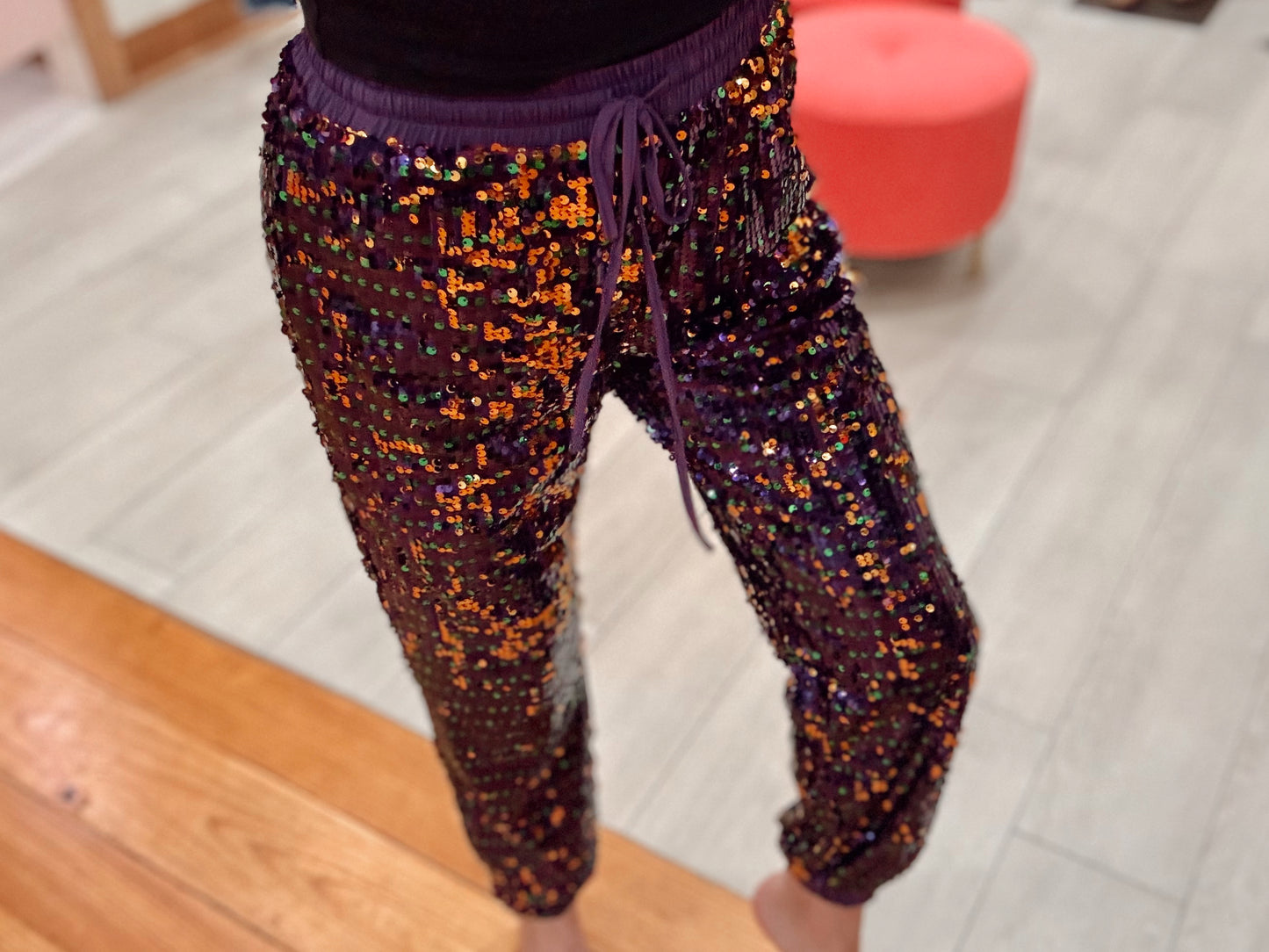 Krewe Royale Sequin Joggers