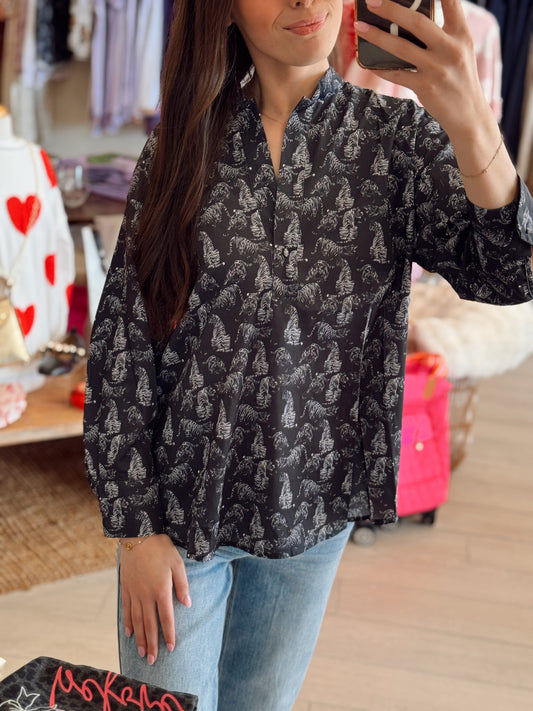 Watercolor Tiger Top