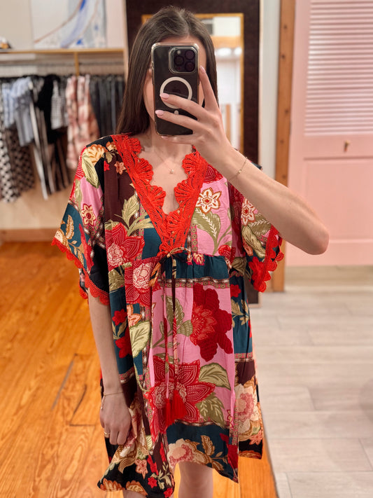 Painted Petals Babydoll Dress