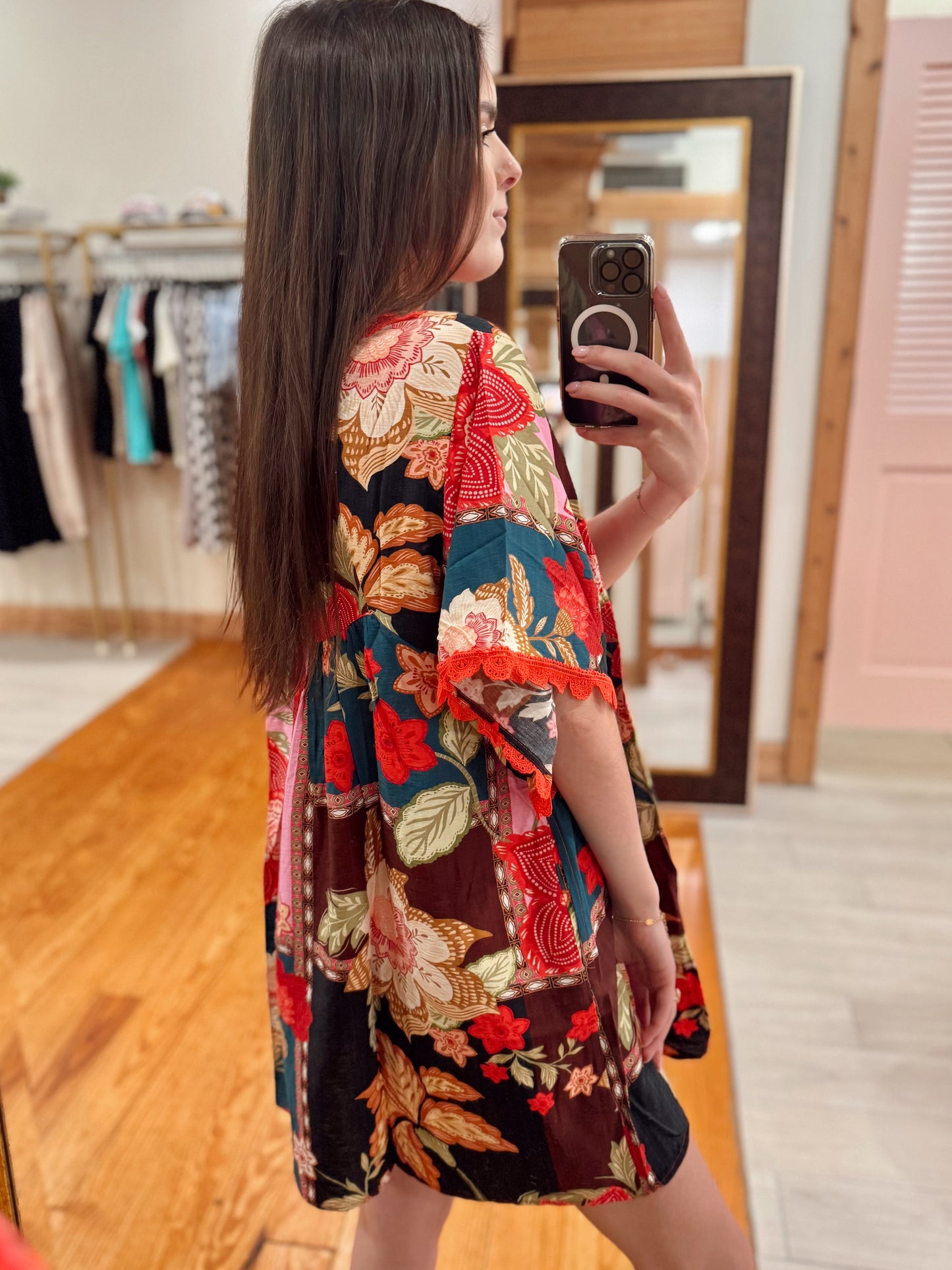 Painted Petals Babydoll Dress