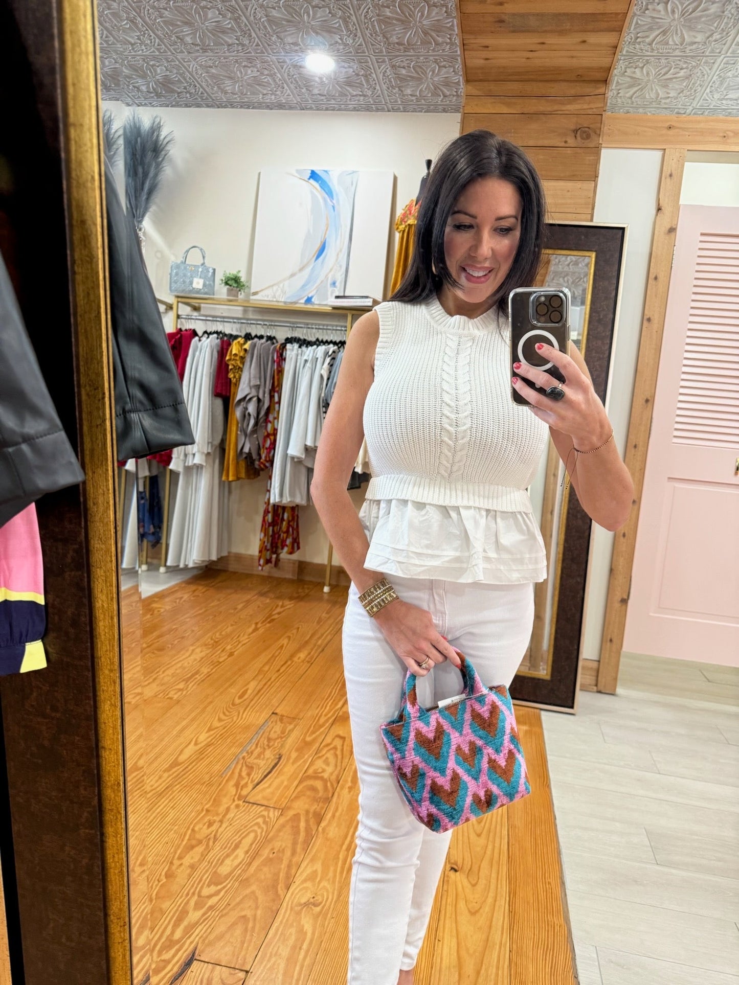 Millie Mixed Media Top