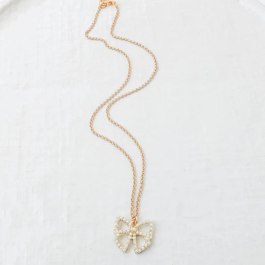 Uncharted Chapters Pearl Bow Necklace