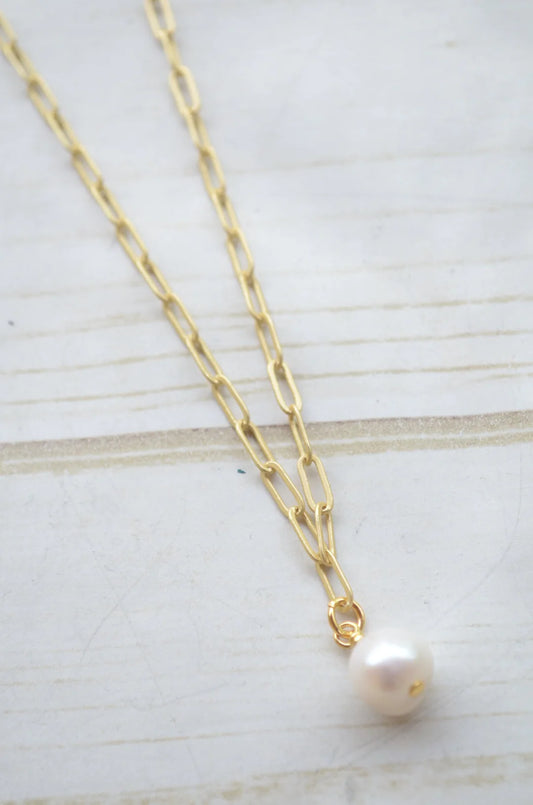 Turning the Page Mini Pearl Necklace