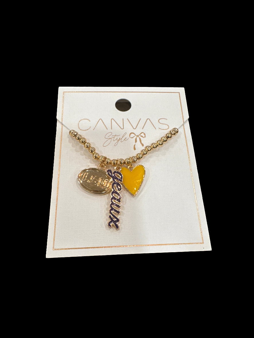 LSU Tigers Charm Necklace