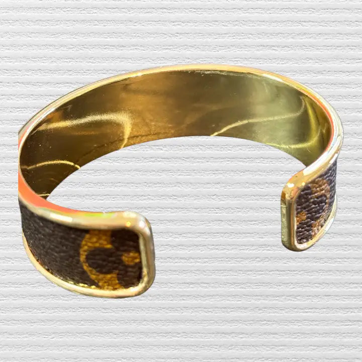 Upcycled LV Cuff Bracelet