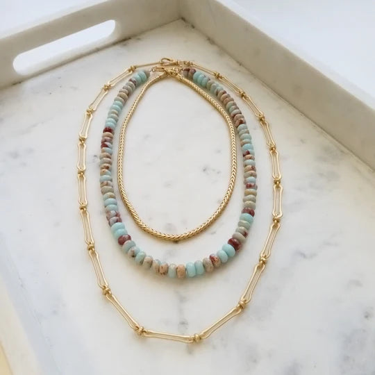 Seasons of Change Gemstone Layering Necklace