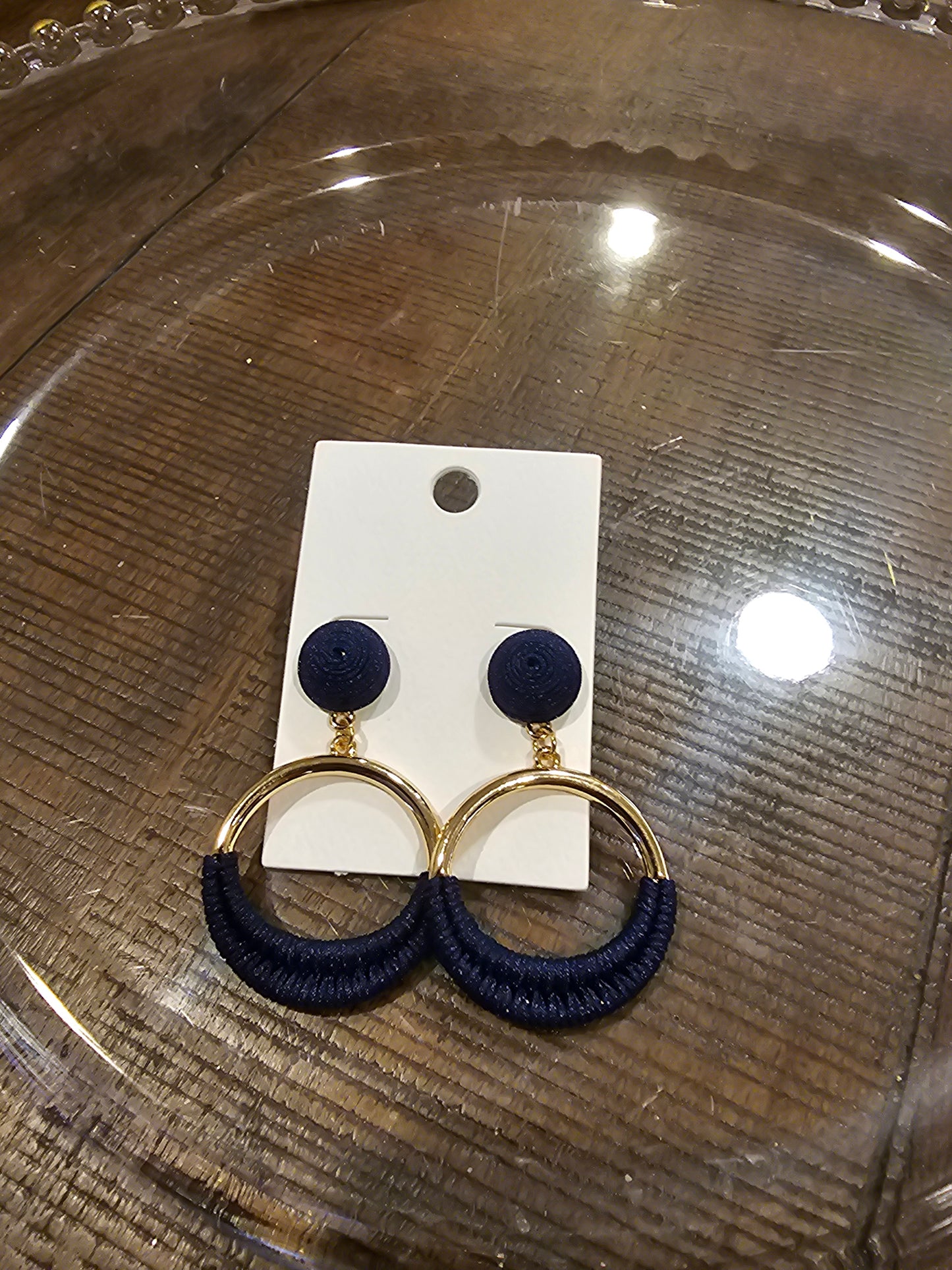 Dangle Navy Earring
