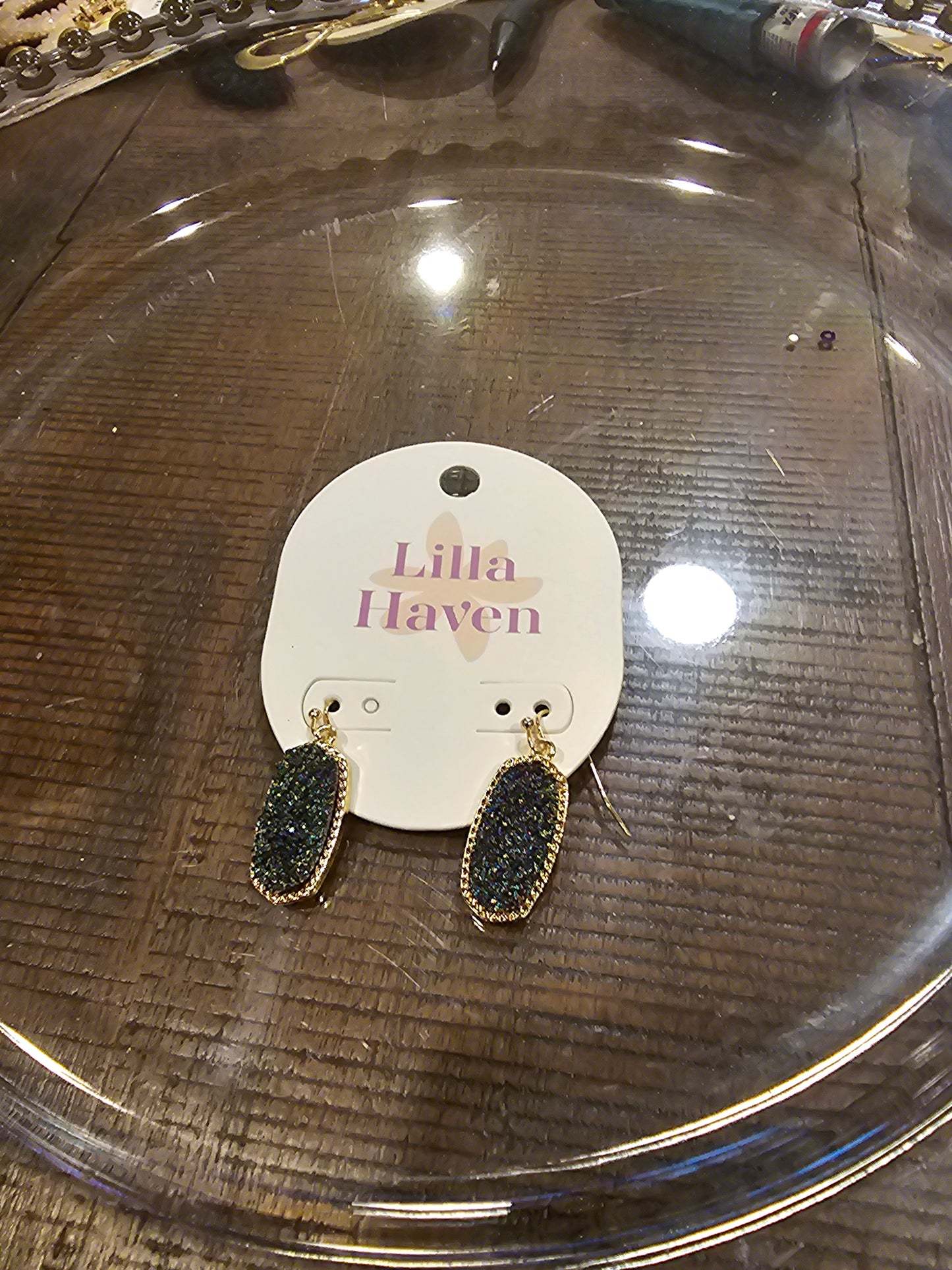 Blue Stone Dangle Earring