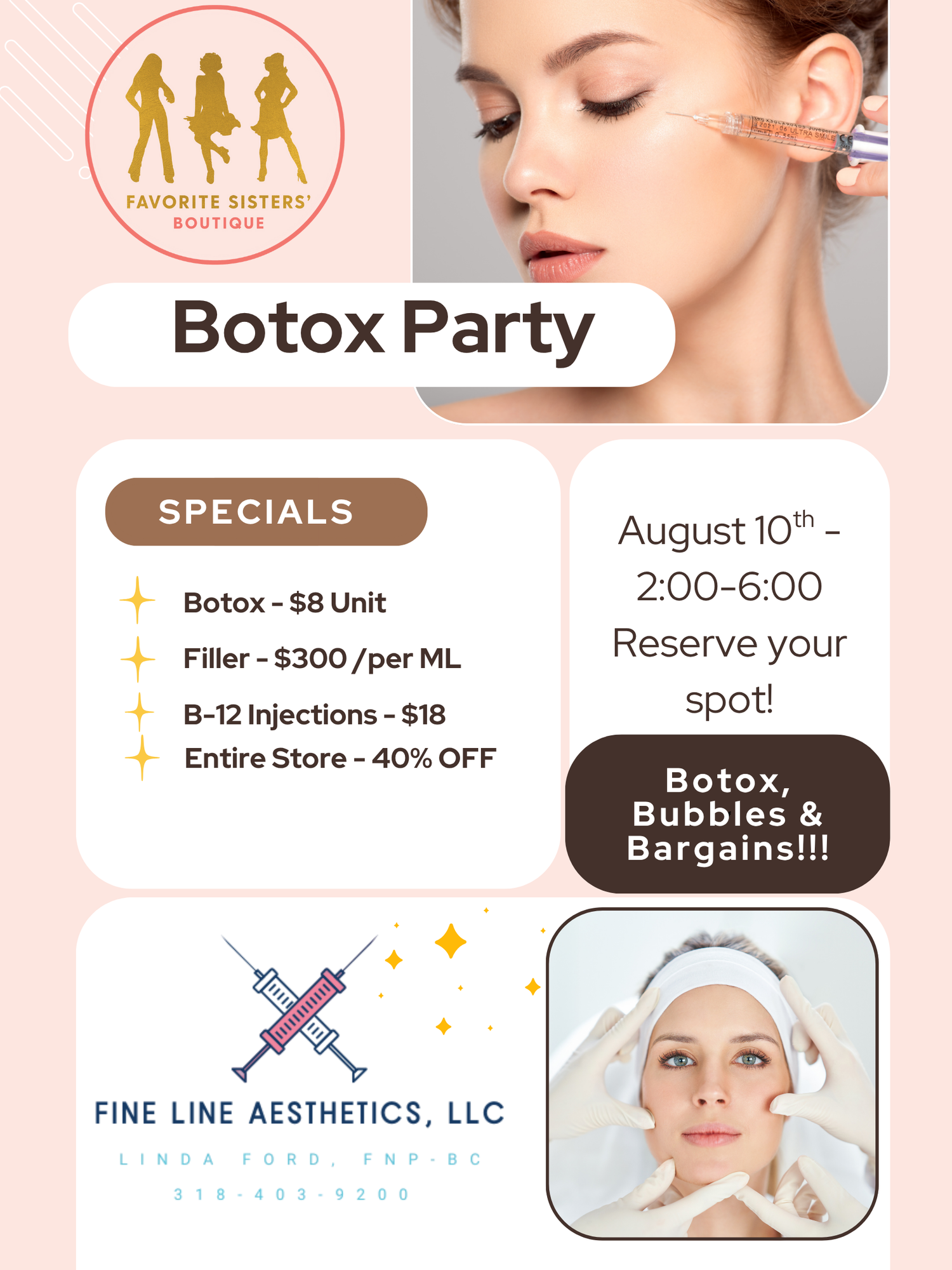 Botox, Bubbles and Bargains