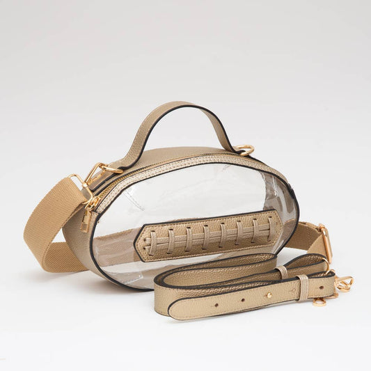 Game Day Football Clear Bag Gold