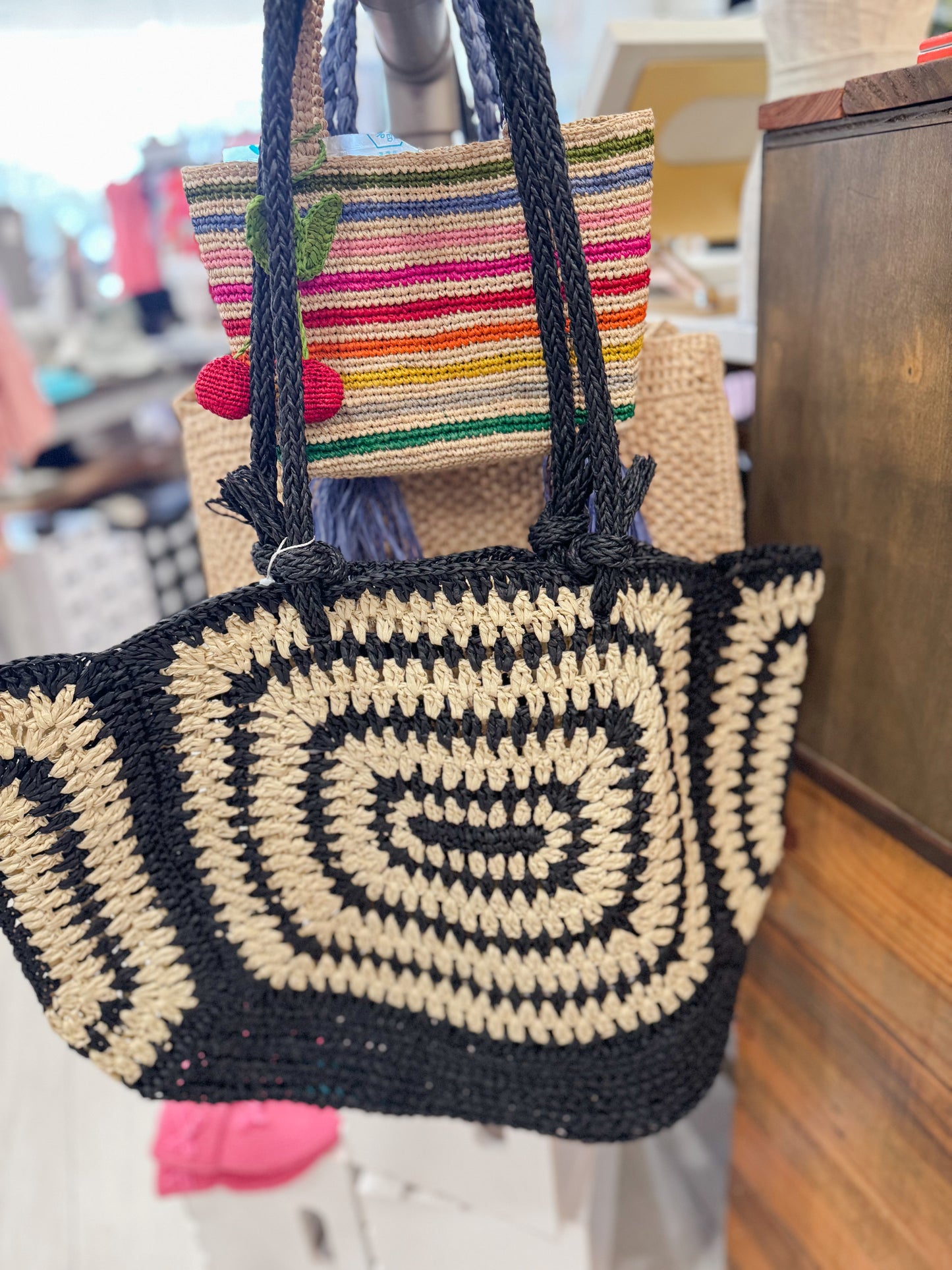 Isla Straw Beach Tote