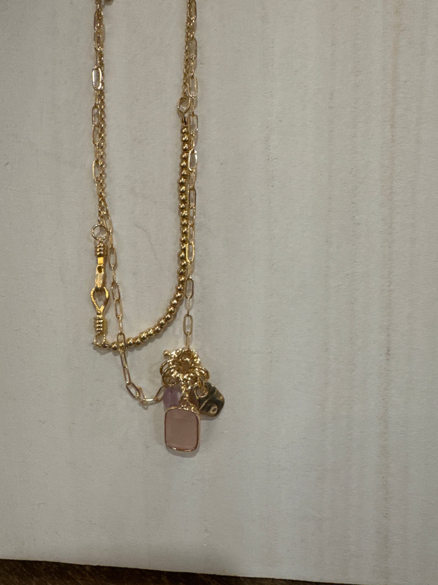 Gold Pink Necklace