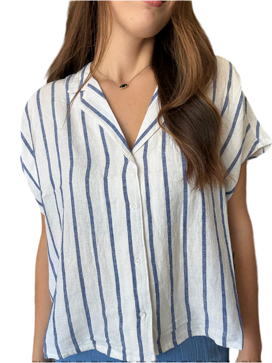 Parallel Button Down Top