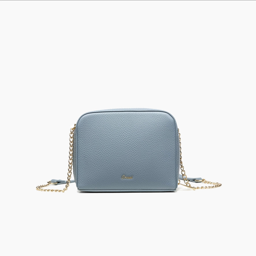 Chloe Bow Mini Crossbody- Denim Blue