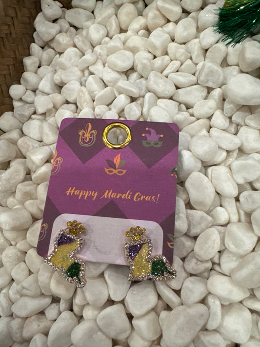 Louisiana Mardi Gras Earrings