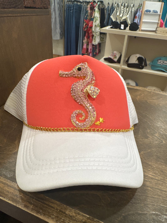 Blush Tide Seahorse Trucker
