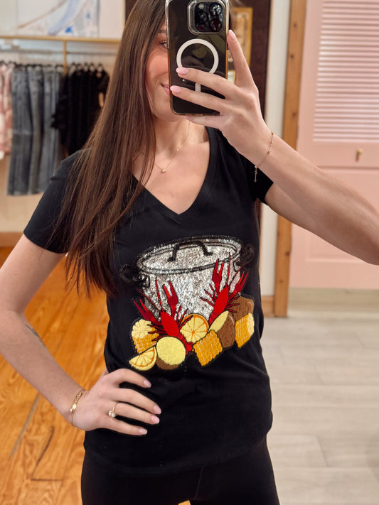 PRE ORDER — Bayou Boil - V Neck Tee