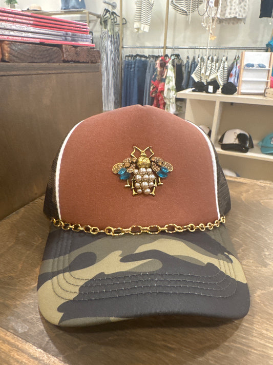 Queen Bee Camo Trucker