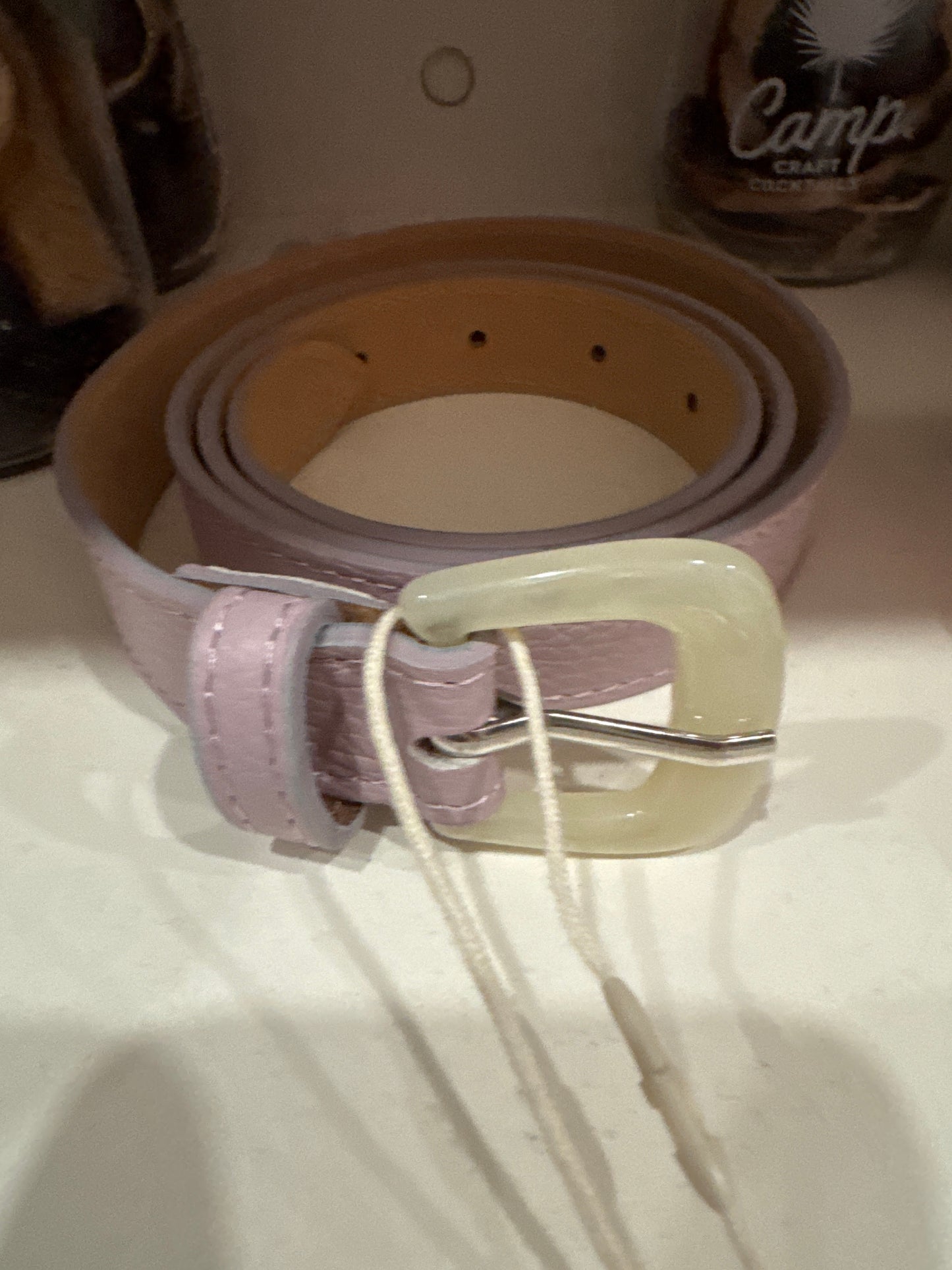 Lilac Skinny Belt