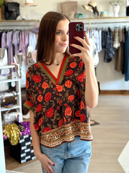 Midnight Roses Top