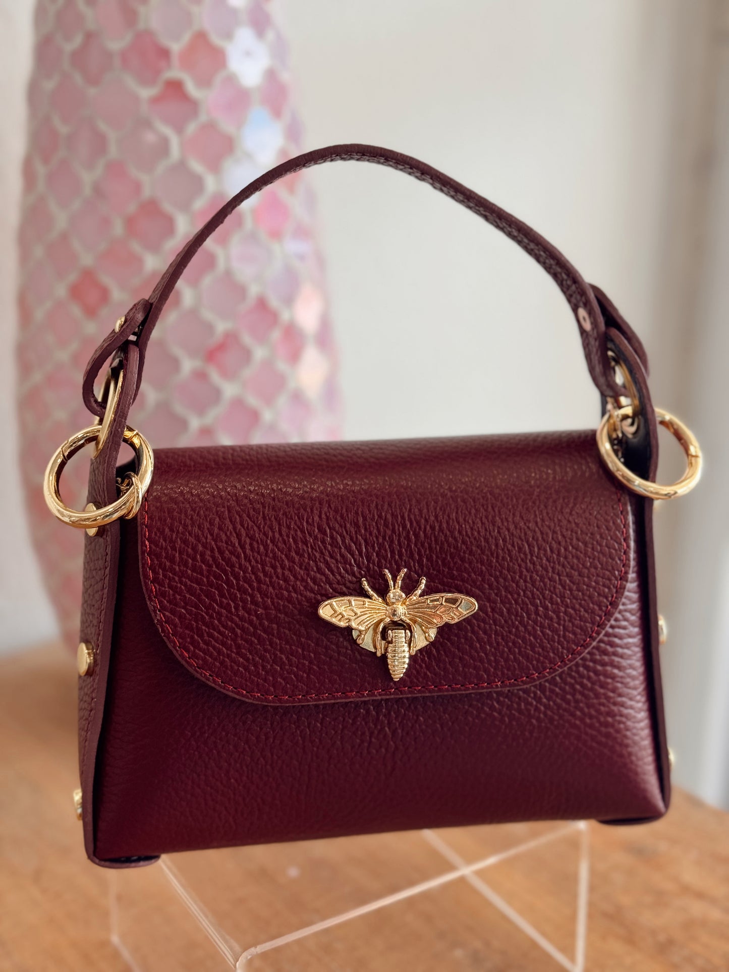L’ Abeille Bag – Burgundy