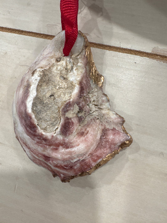 Santa’s Sleigh Oyster Ornament