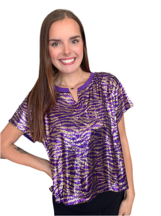 Diane Purple and Gold Top