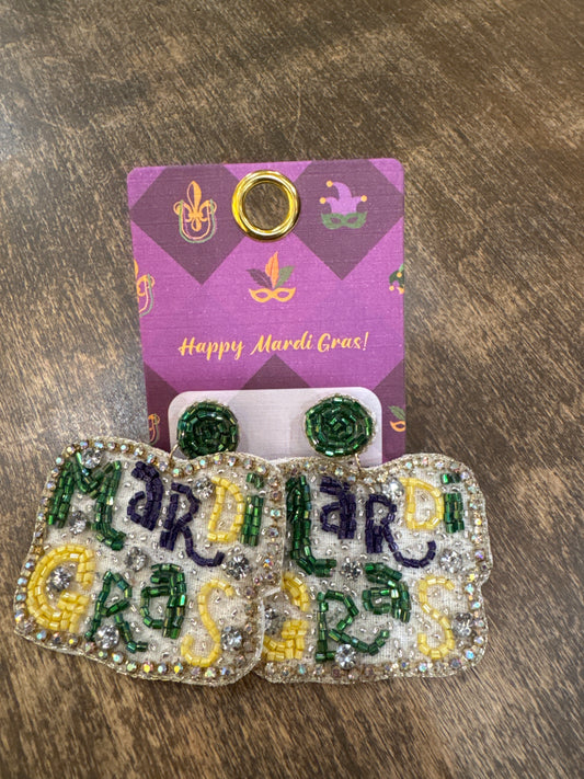 Mardi Gras earrings